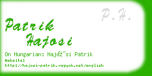 patrik hajosi business card